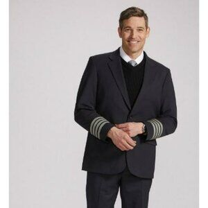 Murphy & Hartelius Pilot Uniform Aviator Blazer Captain's Stripes Mens Size 46 S